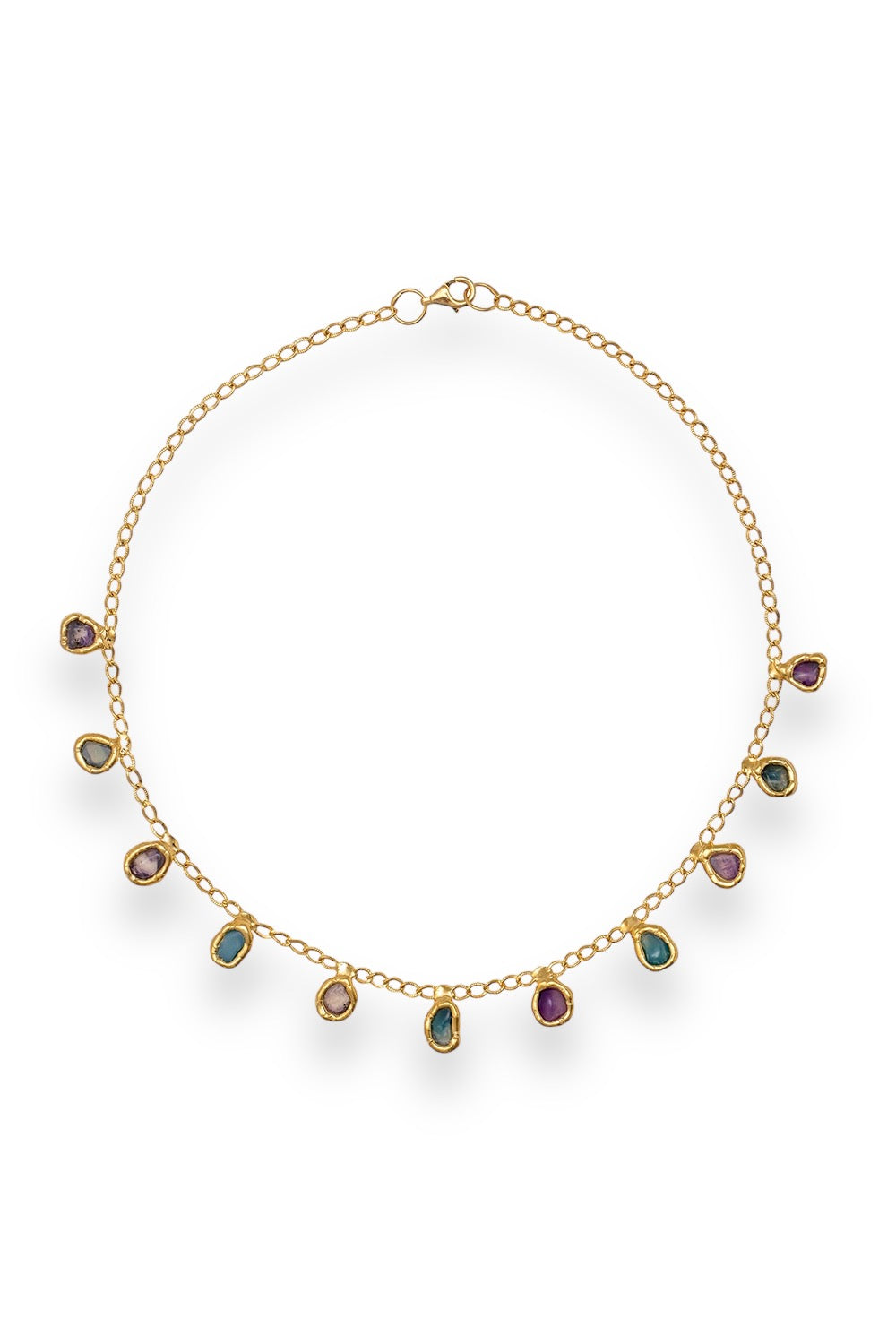 Crystal Two-Tone Necklace in Gold