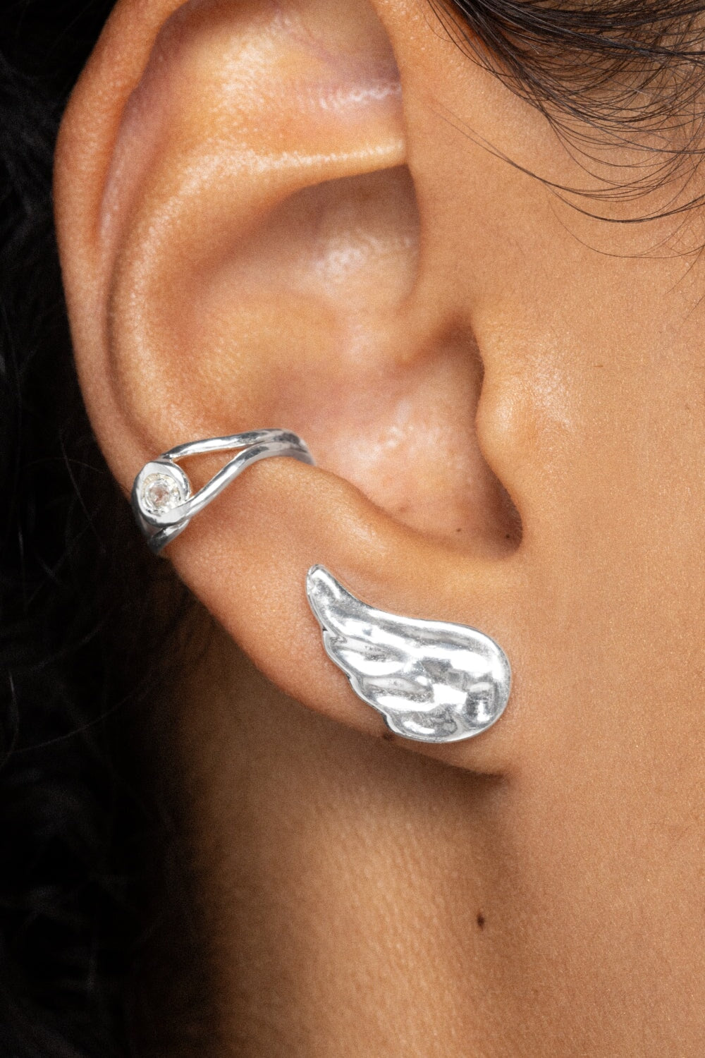 Angelita Stud Earrings in Silver