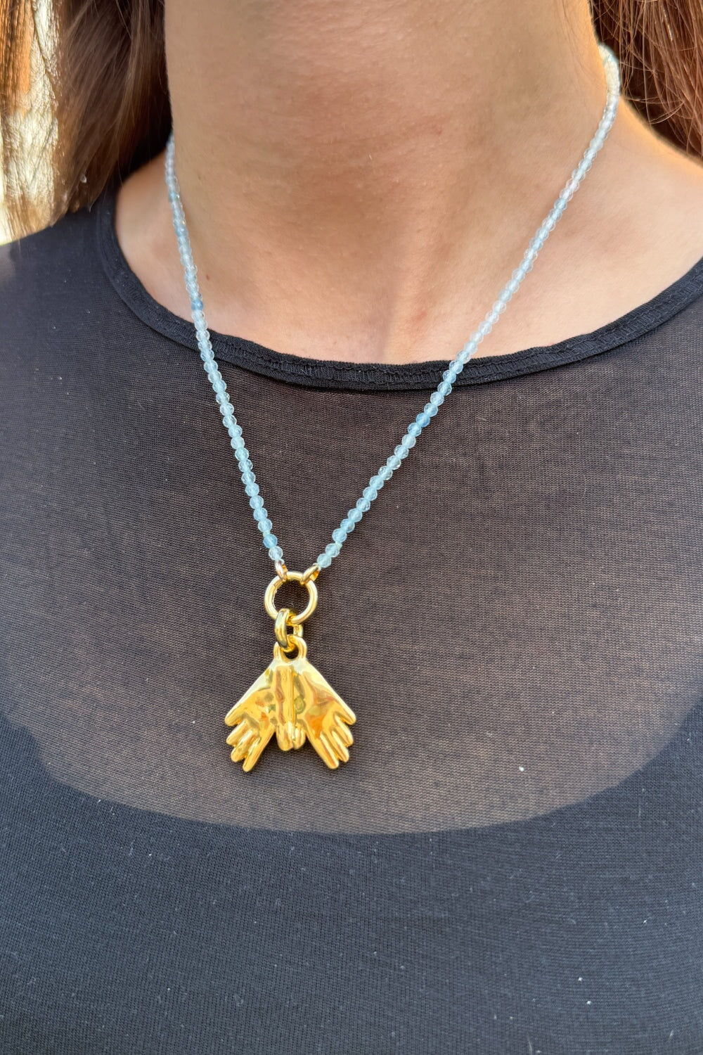 Beaded Aquamarine Necklace