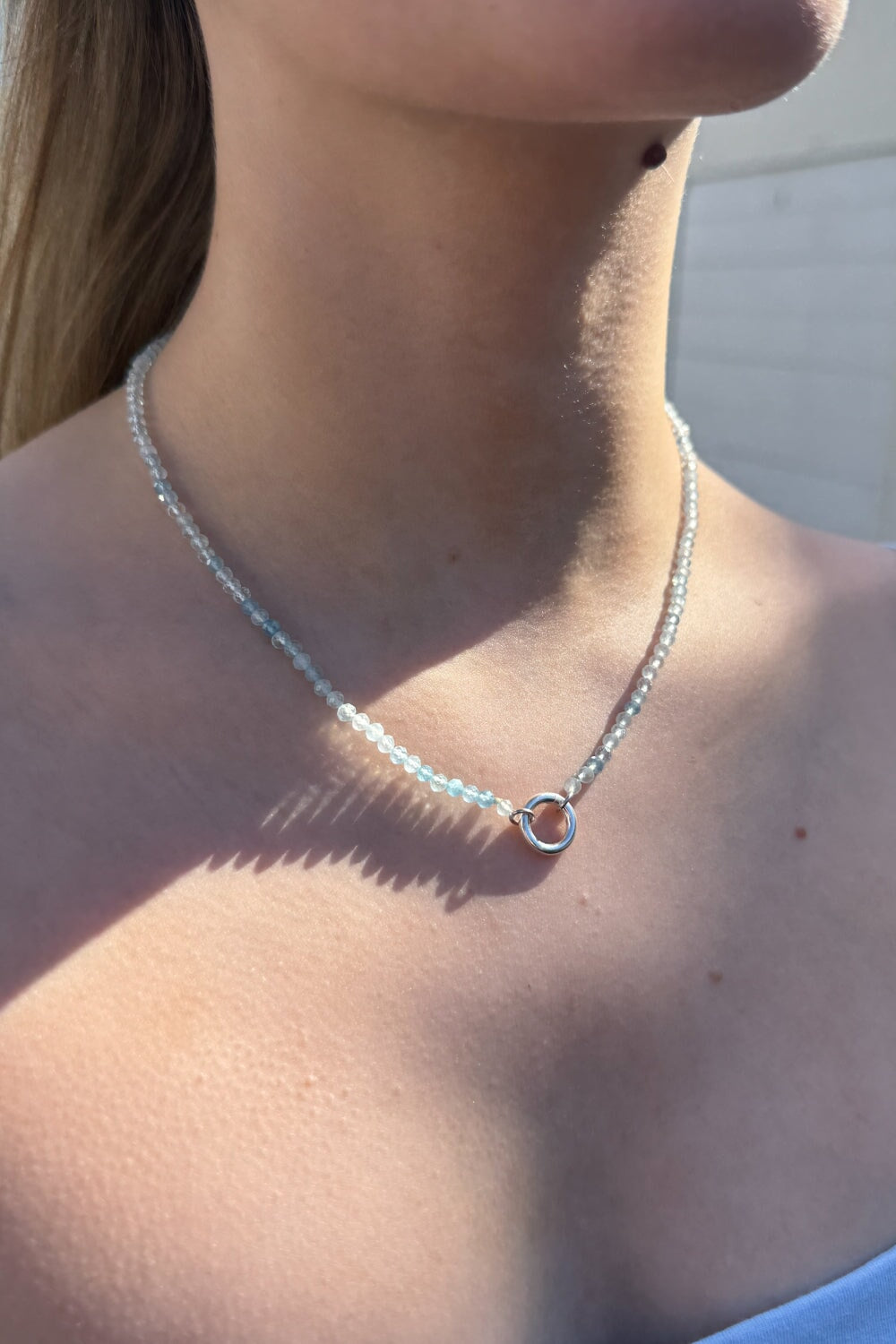 Beaded Aquamarine Necklace