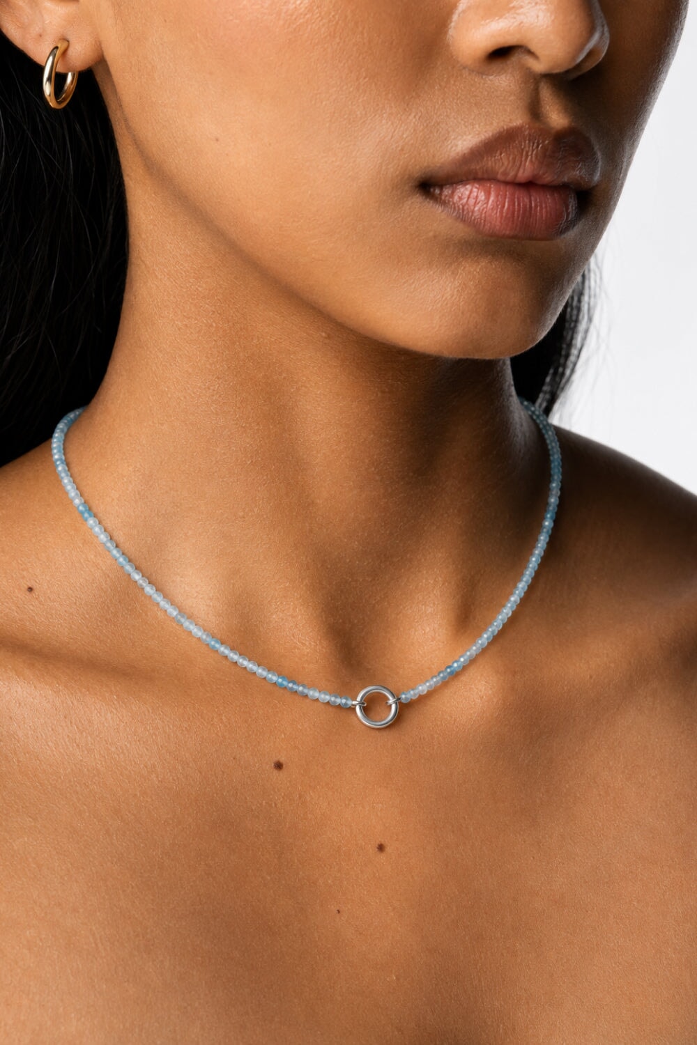 Beaded Aquamarine Necklace