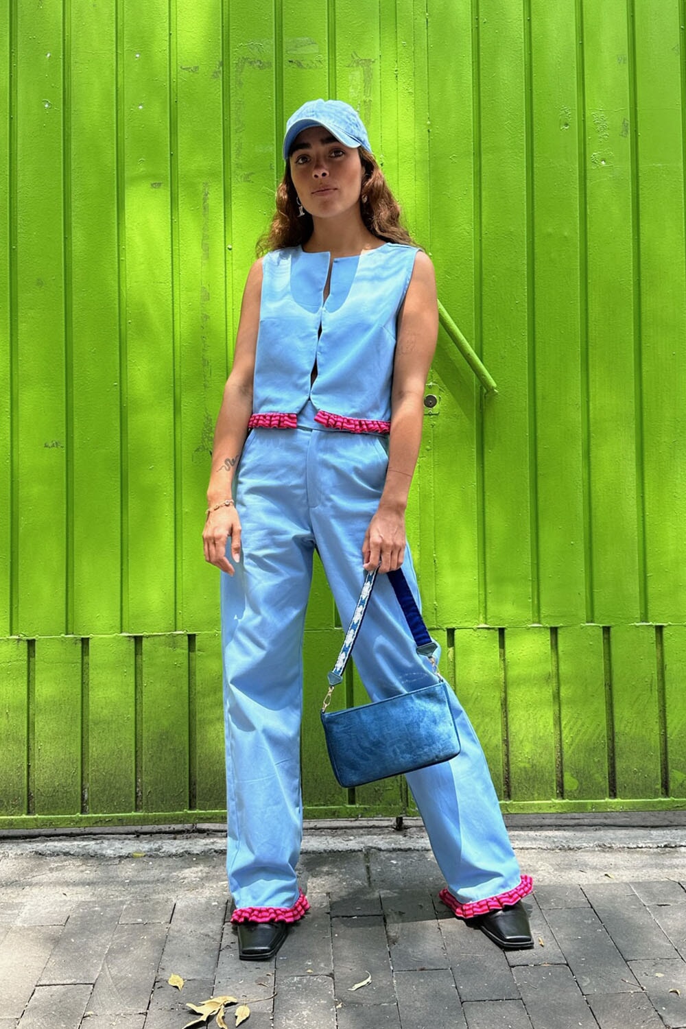 Blue Bugambilia Trousers
