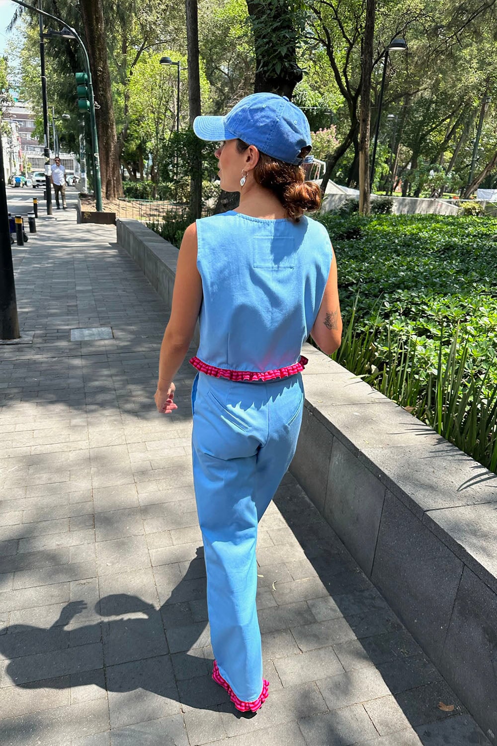 Blue Bugambilia Trousers