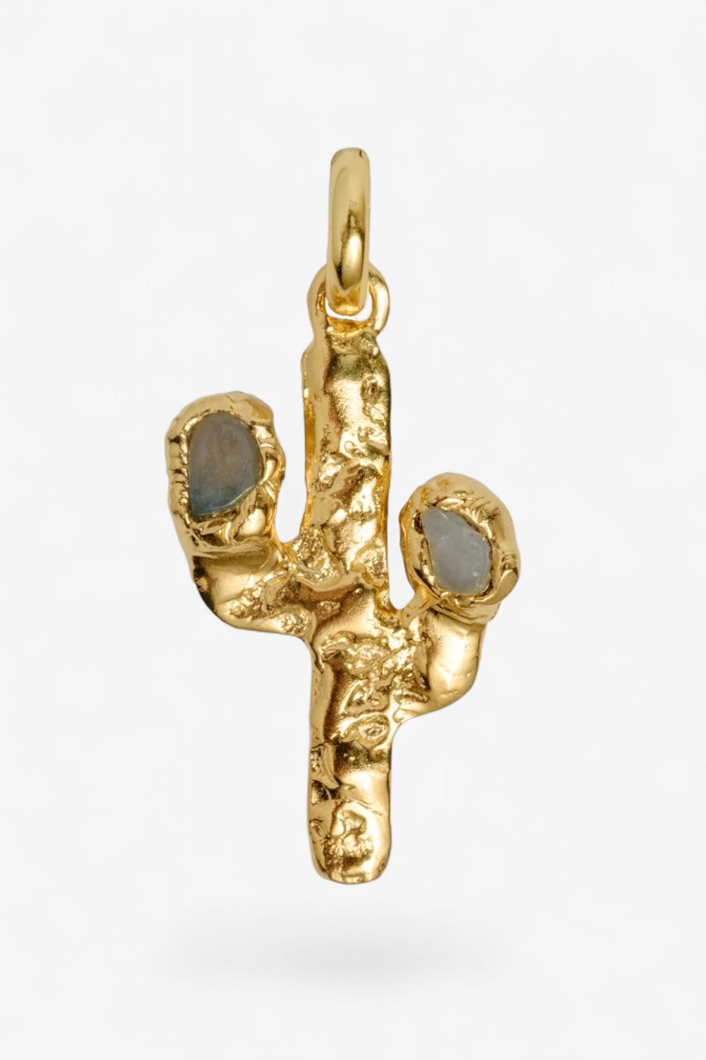 Cactus Flower Charm in Gold