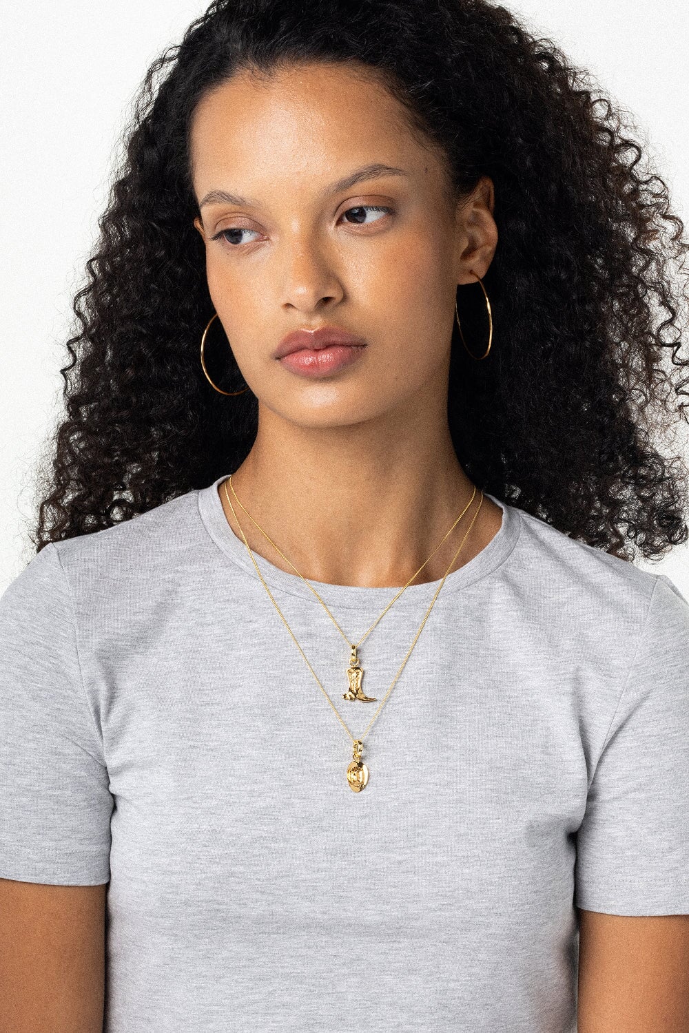 Cowboy Hat Pendant in Gold