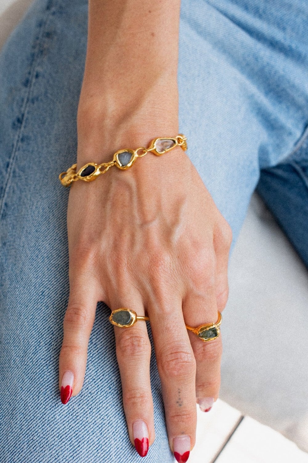Crystal Aura Ring in Gold