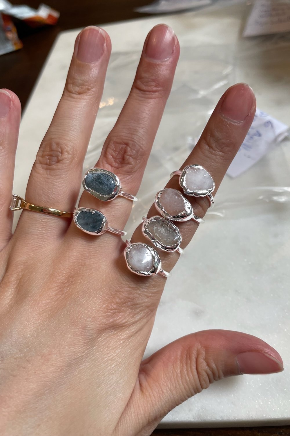 Crystal Aura Ring in Silver