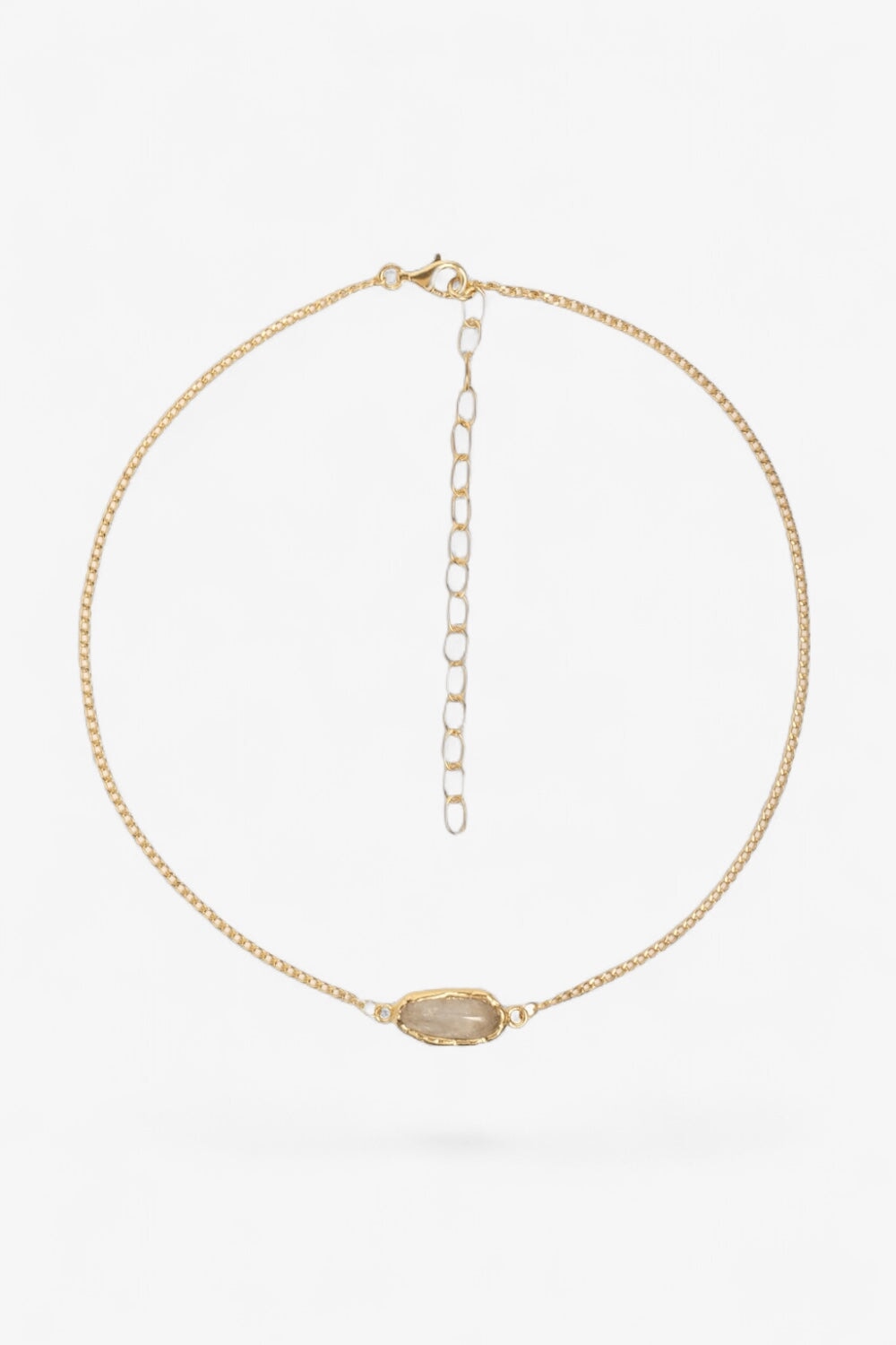 Crystal Chakra Necklace in Gold