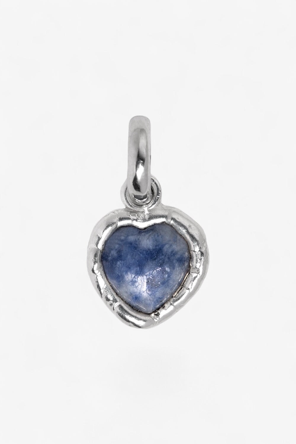 Crystal Heart Charm in Silver