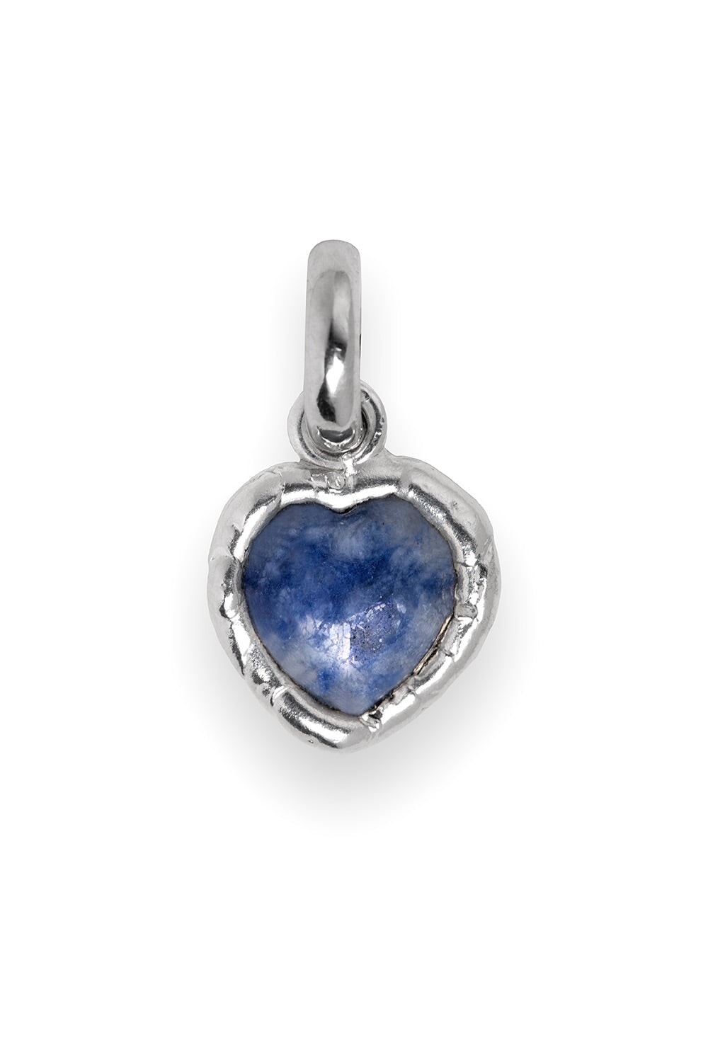 Crystal Heart Charm in Silver