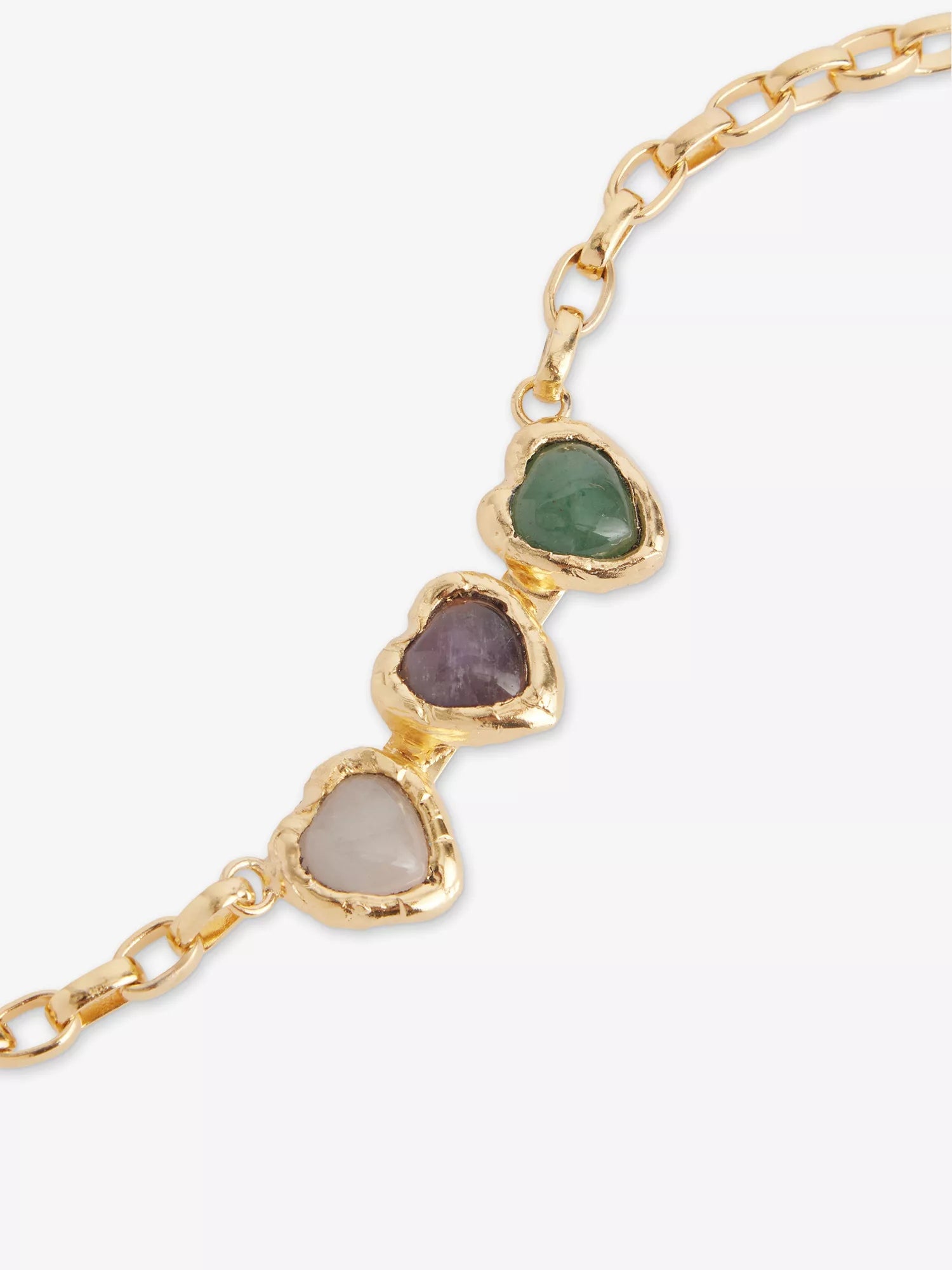Crystal Heart Necklace in Gold