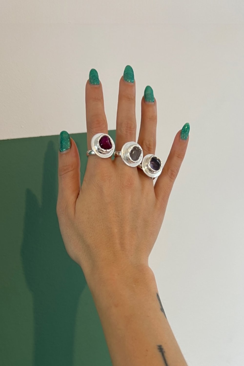 Crystal Planet Ring in Silver