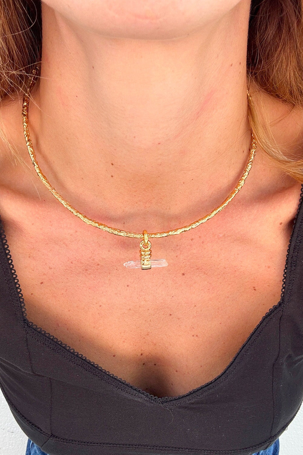 Crystal T-Bar Pendant