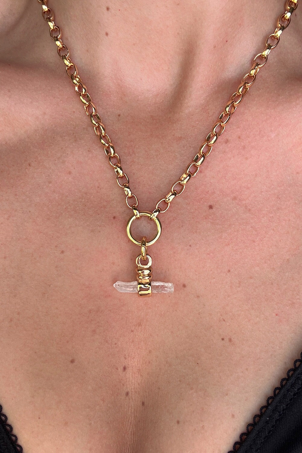 Crystal T-Bar Pendant