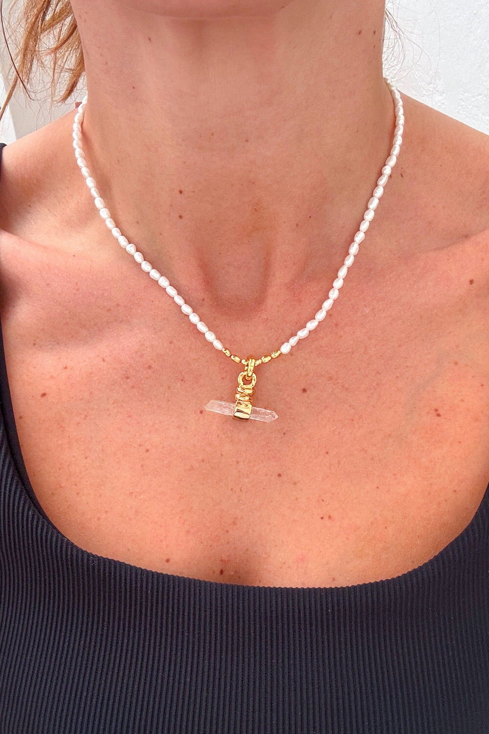 Crystal T-Bar Pendant