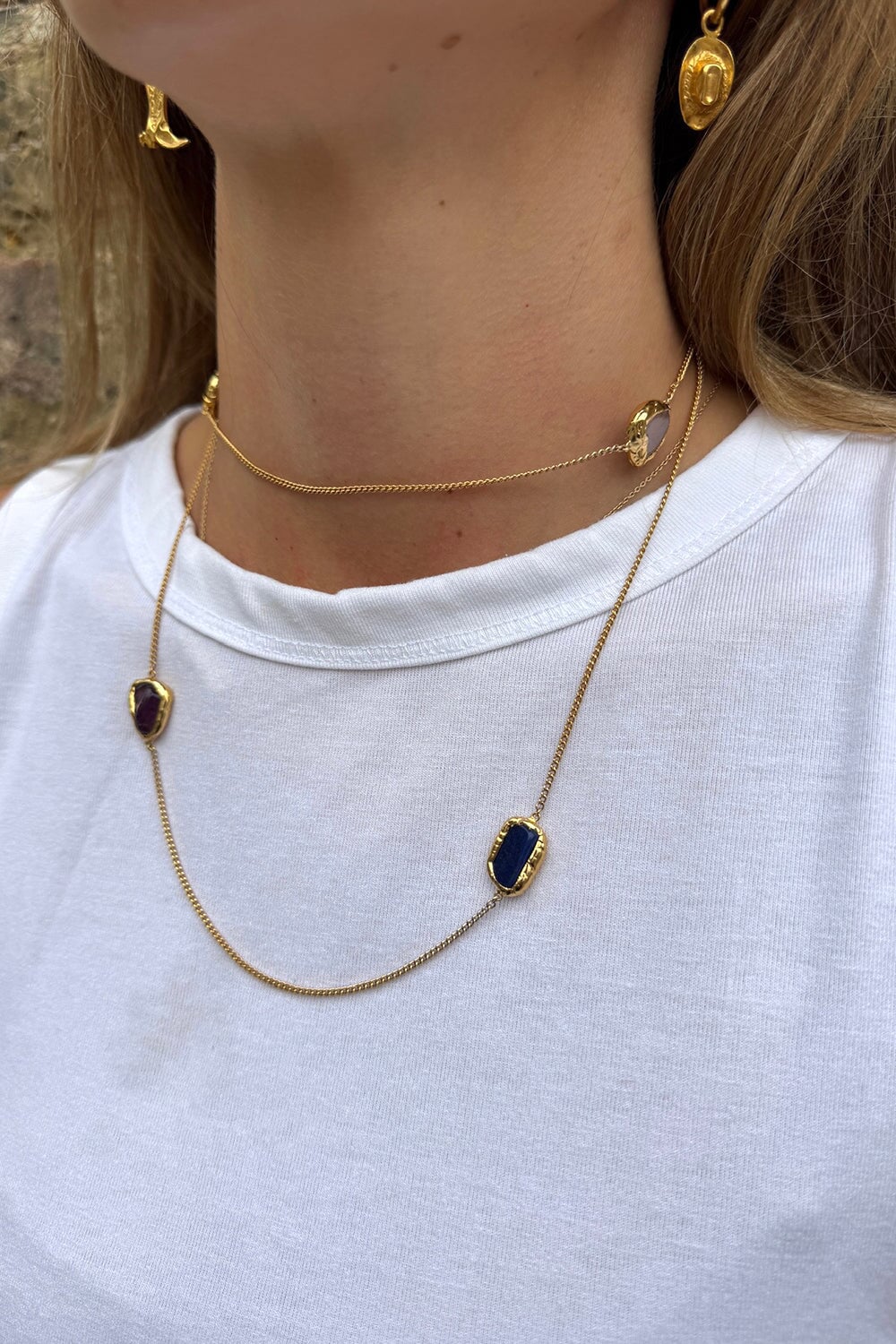 Cubana Long Necklace & Body Chain in Gold