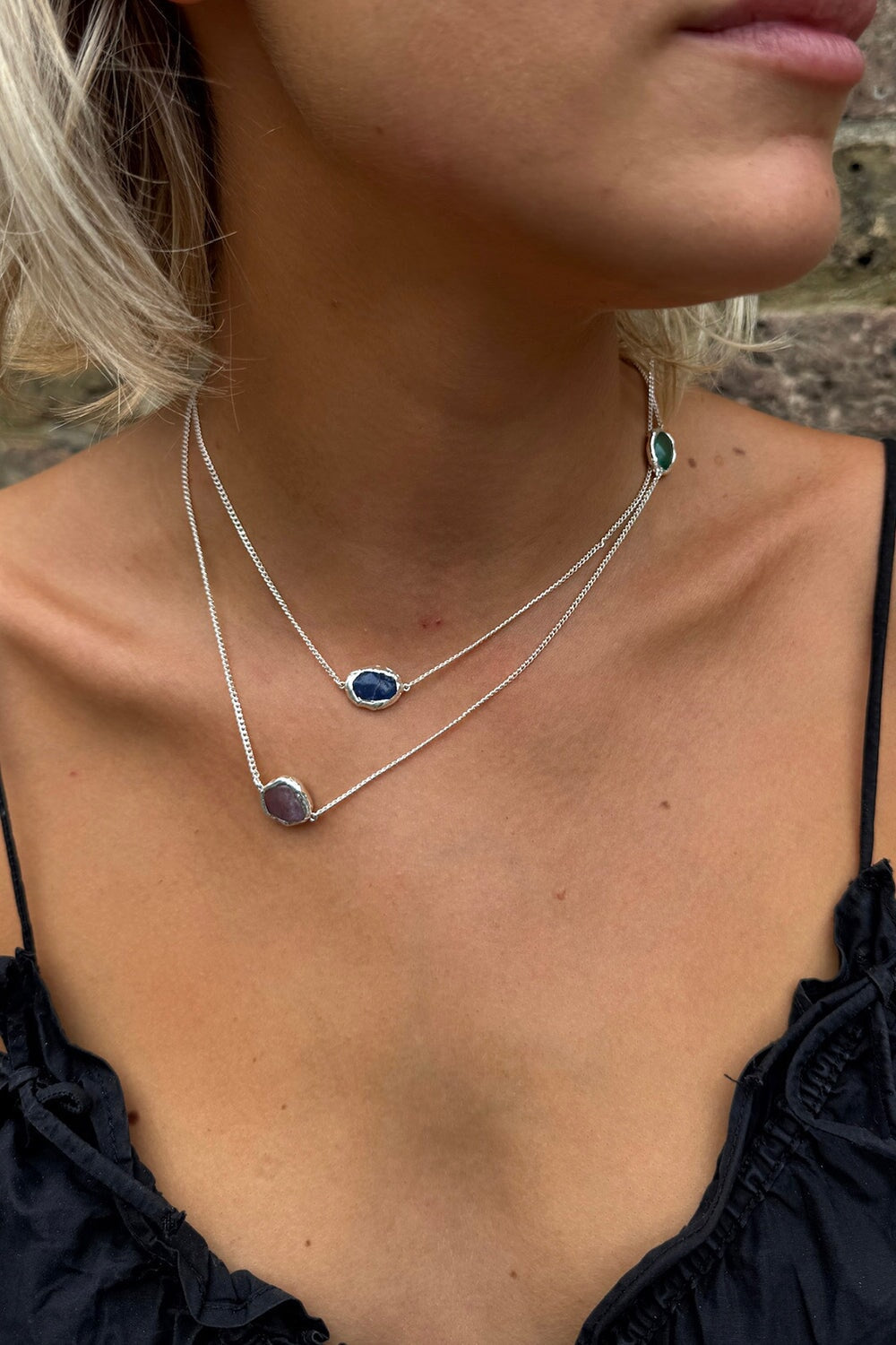 Cubana Long Necklace & Body Chain in Silver