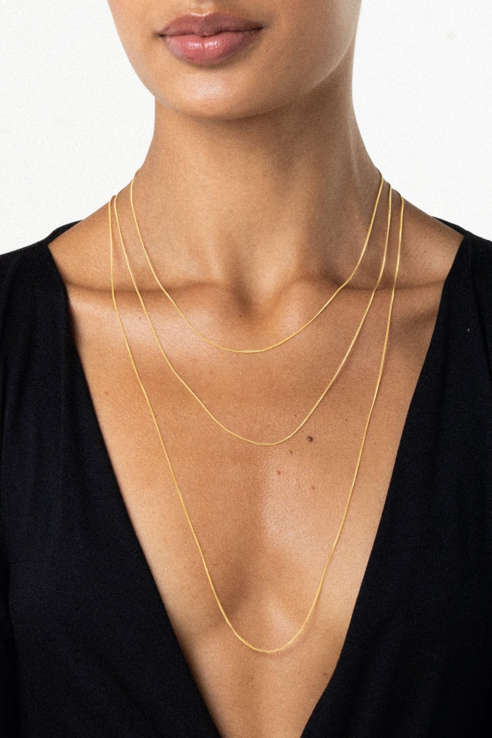 Delicate Cuban Chain Necklace in Gold