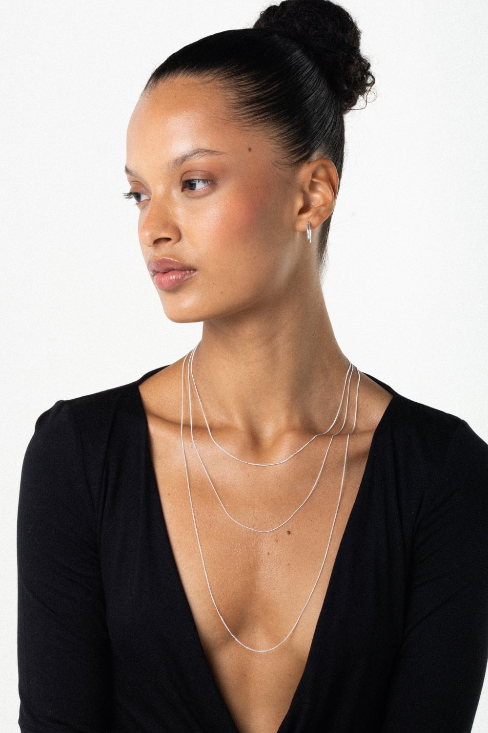 Delicate Cuban Chain Necklace in Silver