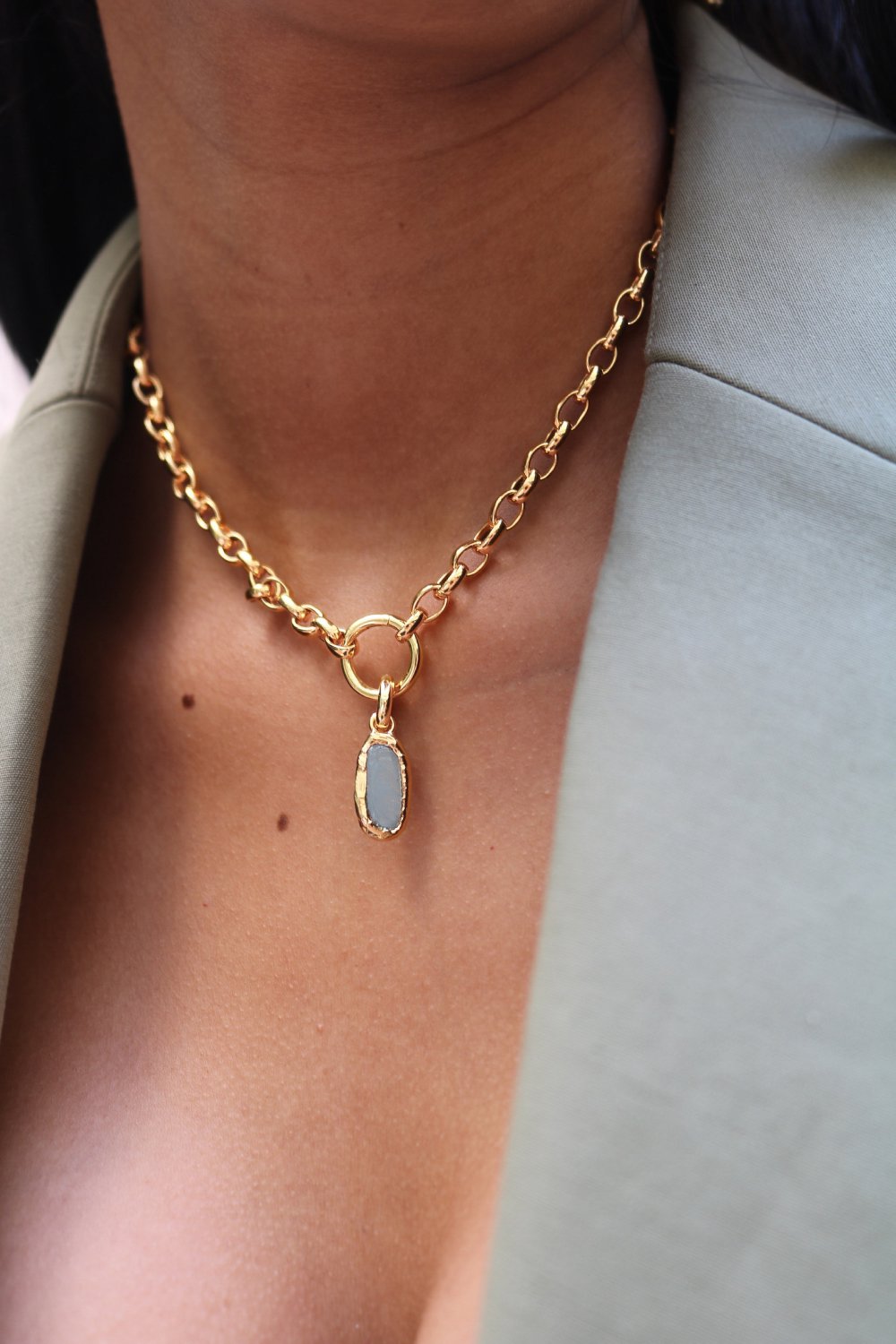 Gemstone Charm in Gold