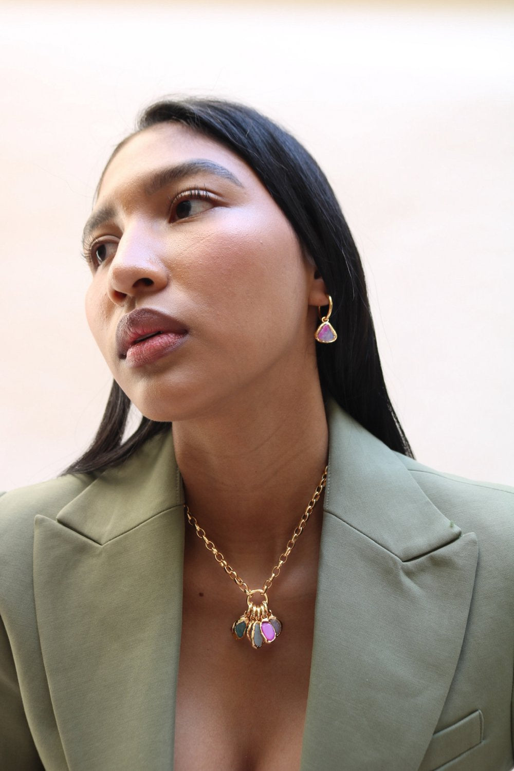 Gemstone Charm in Gold