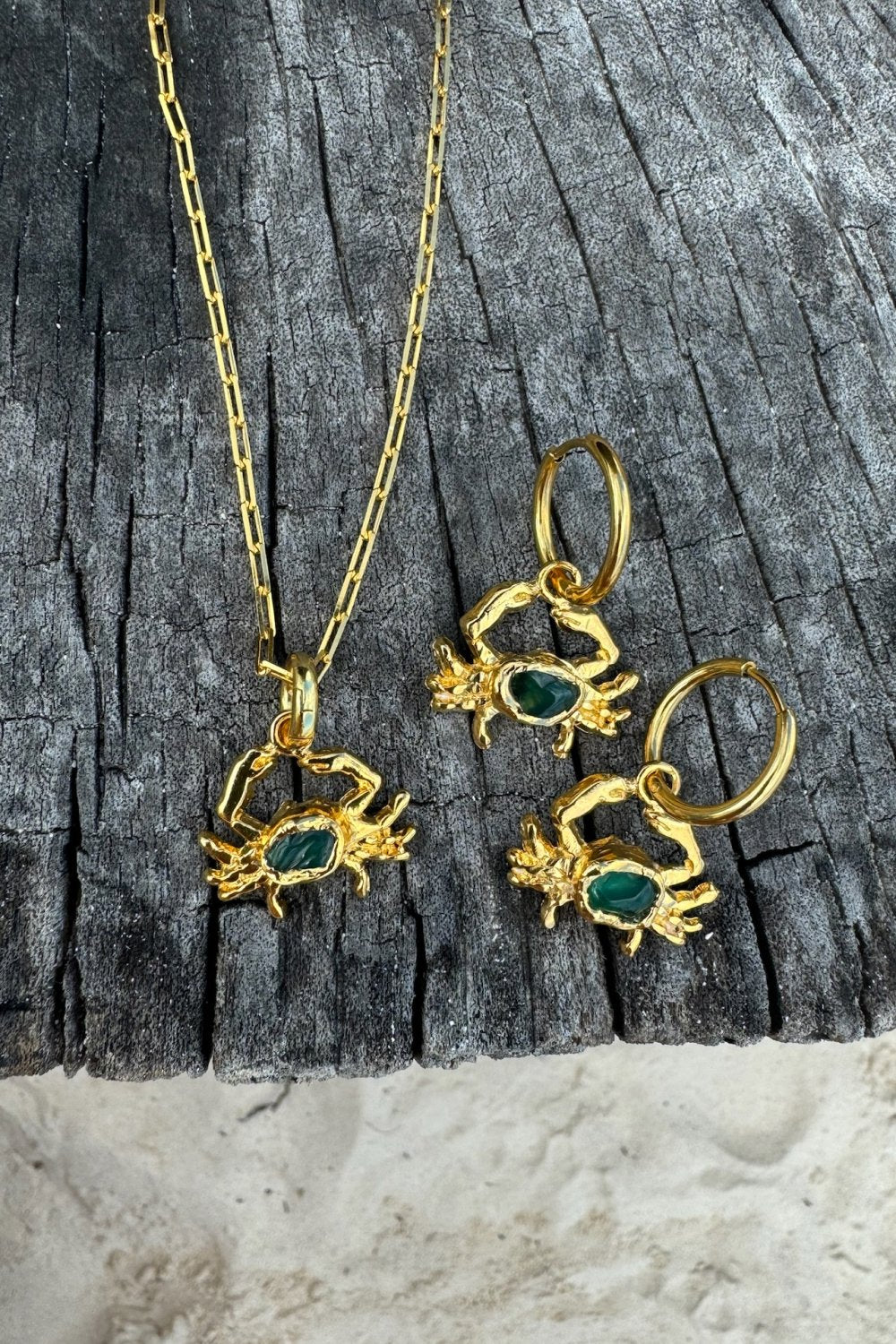 Gemstone Crab Hoops