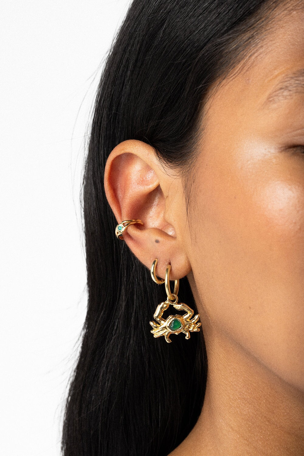 Gemstone Crab Hoops