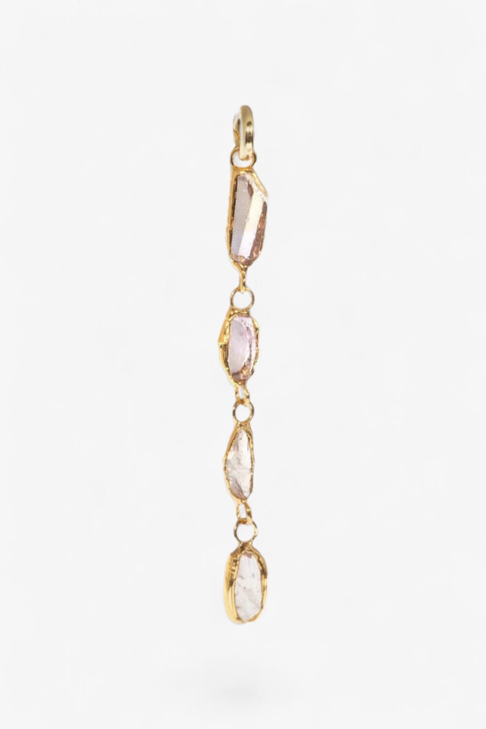 Gemstone Drop Charm in Gold