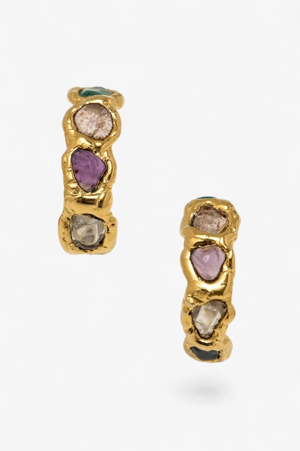 Gold Paraíso Gemstone Hoops