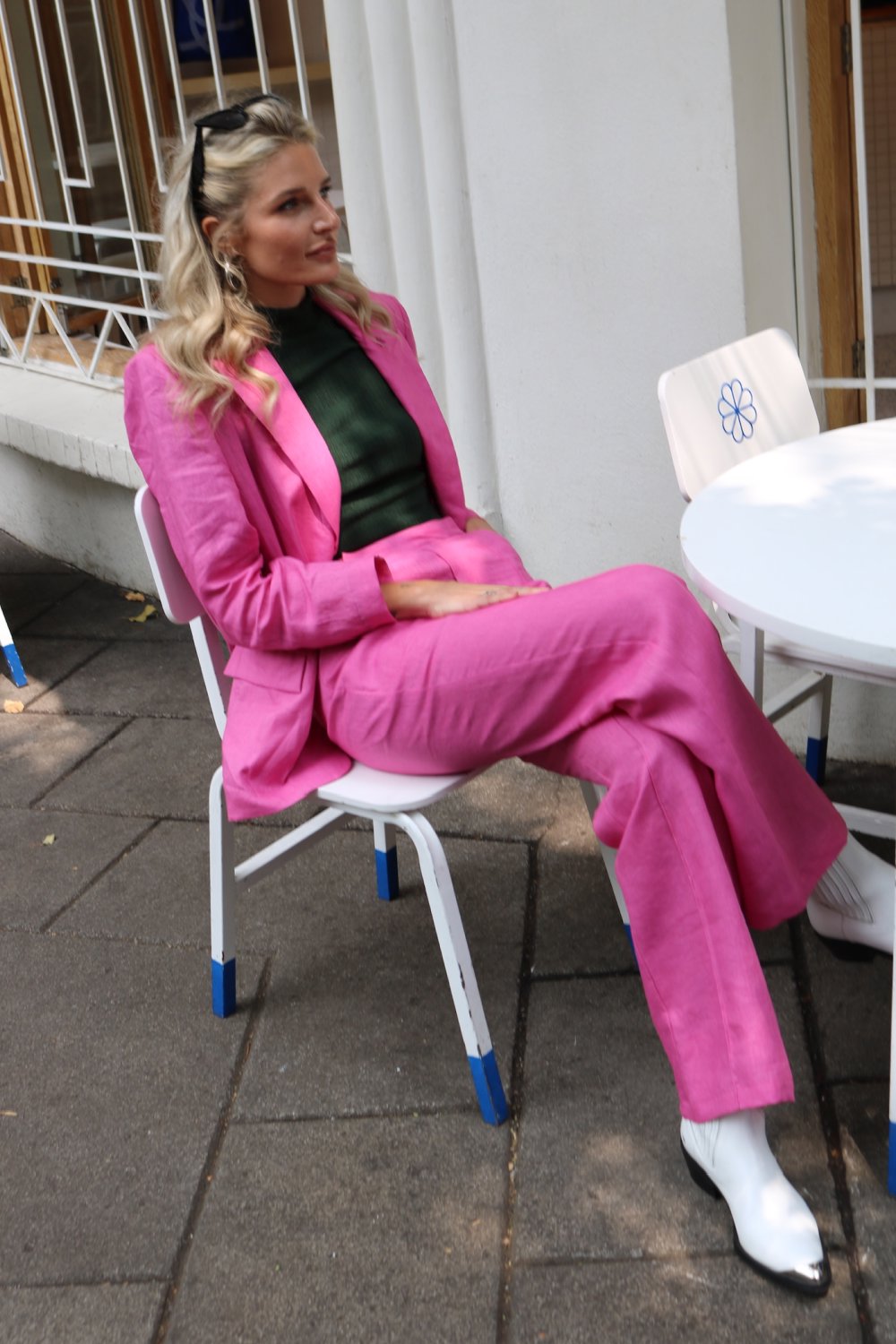 Hibiscus Natural Dye Linen Blazer