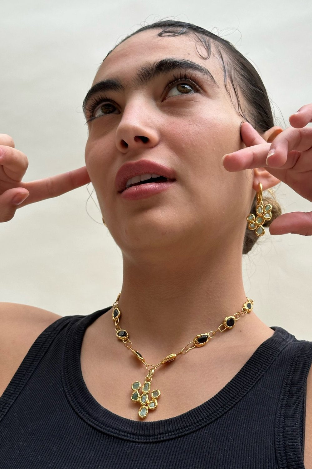 Jade Cactus Charm in Gold Jewellery Tea & Tequila