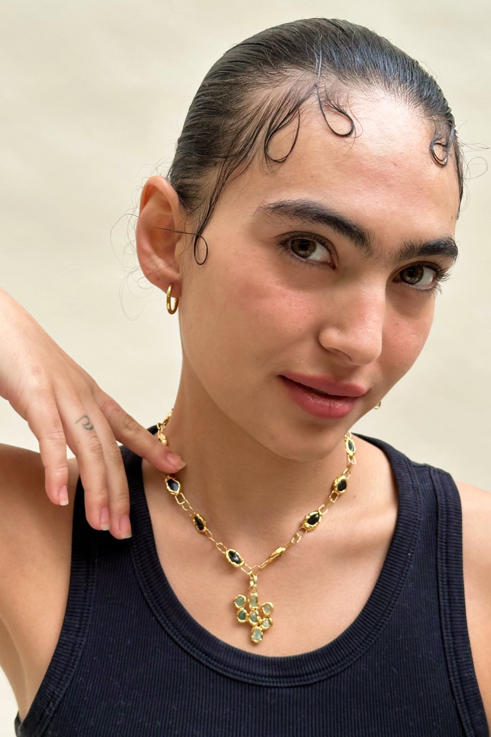 Jade Cactus Charm in Gold Jewellery Tea & Tequila