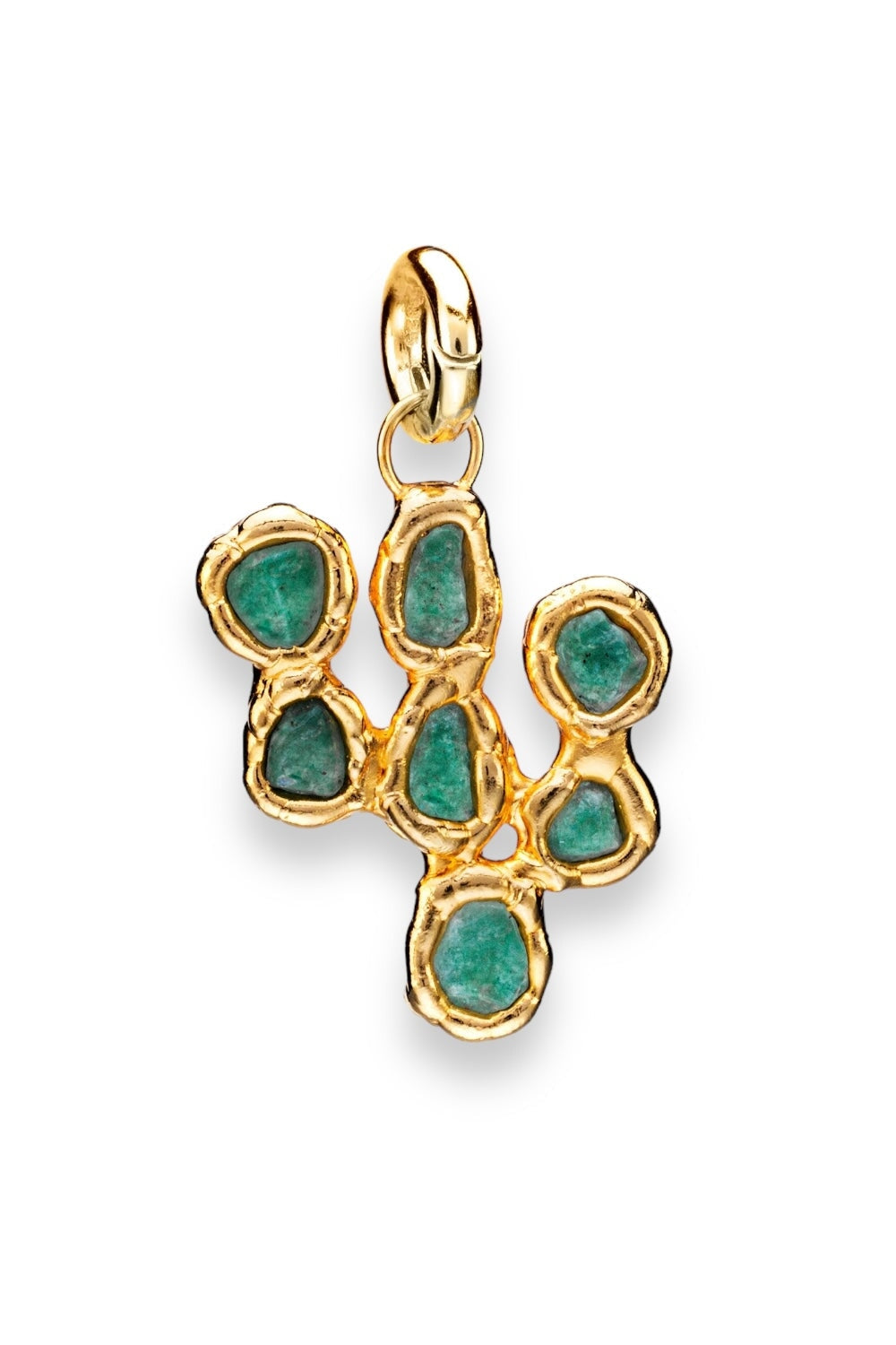 Jade Cactus Charm in Gold Jewellery Tea & Tequila