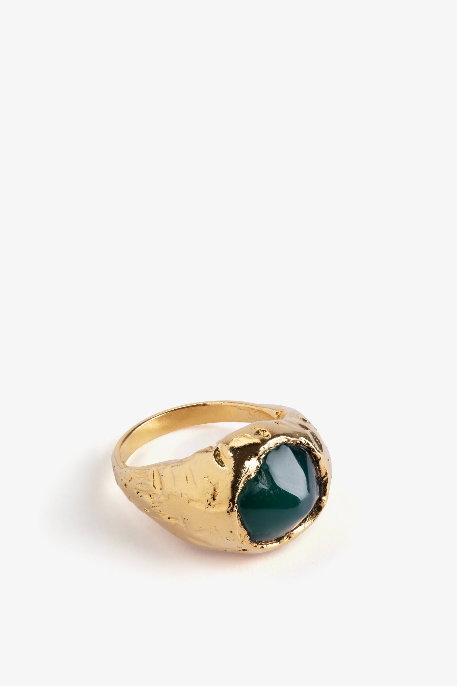 Jade Selena Ring in Gold