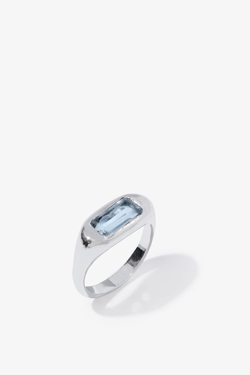 Lava Bar Ring Blue Topaz