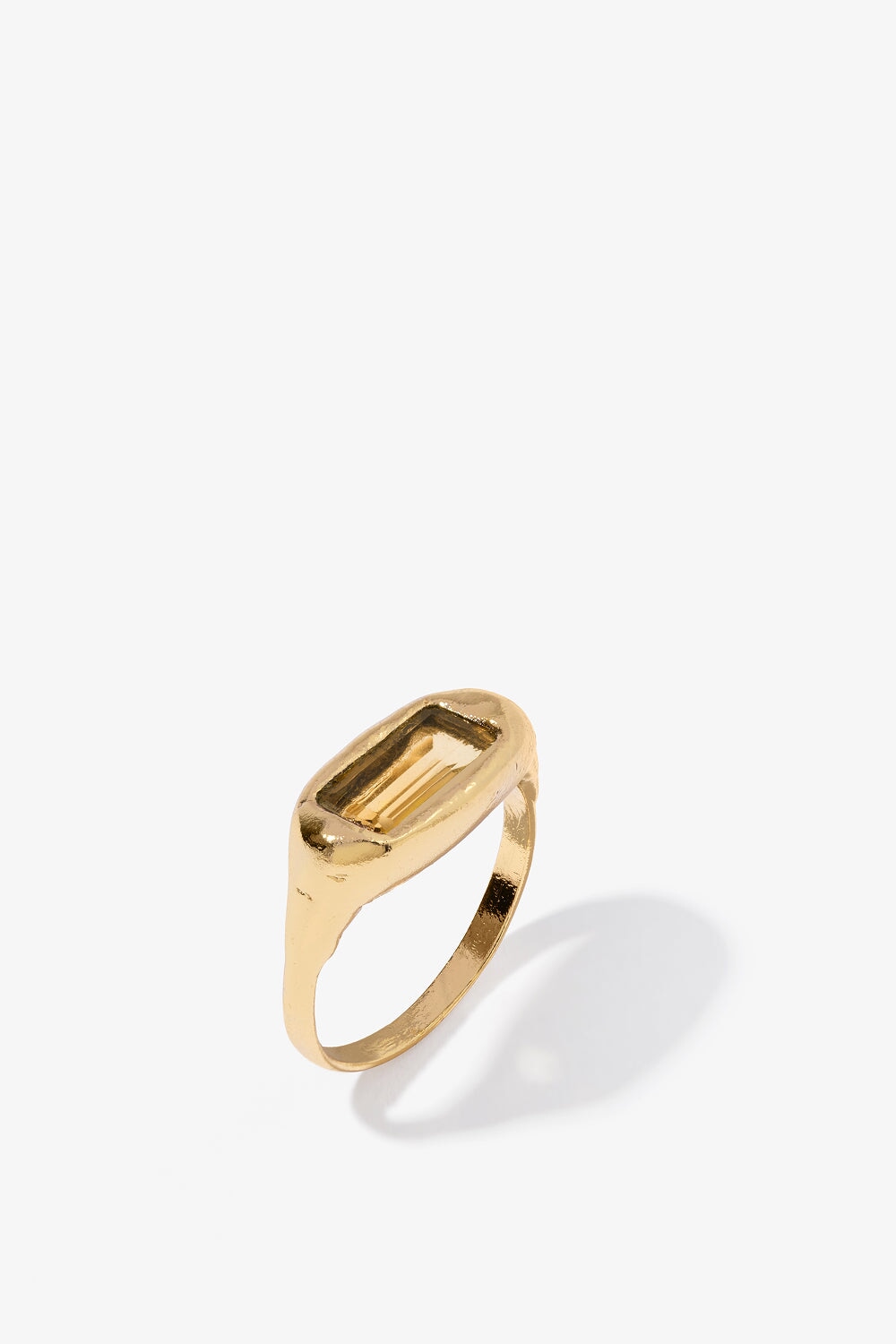 Lava Bar Ring Citrine