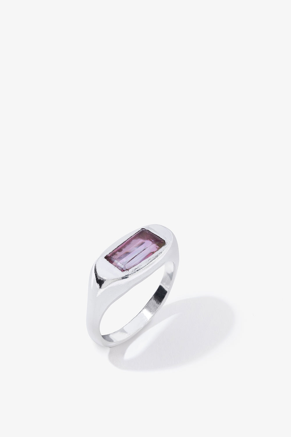 Lava Bar Ring Pink Topaz