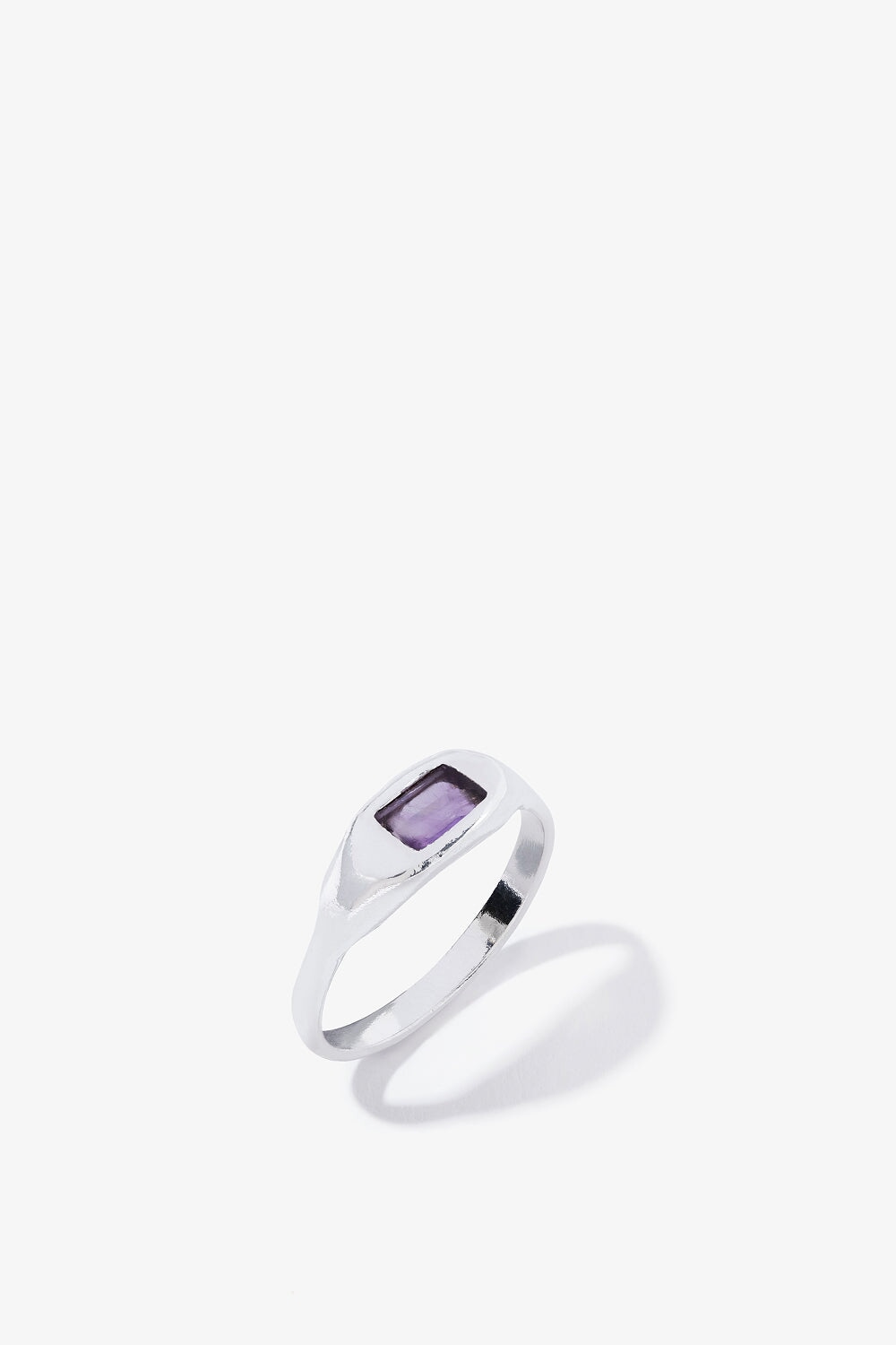 Lava Signet Ring Amethyst