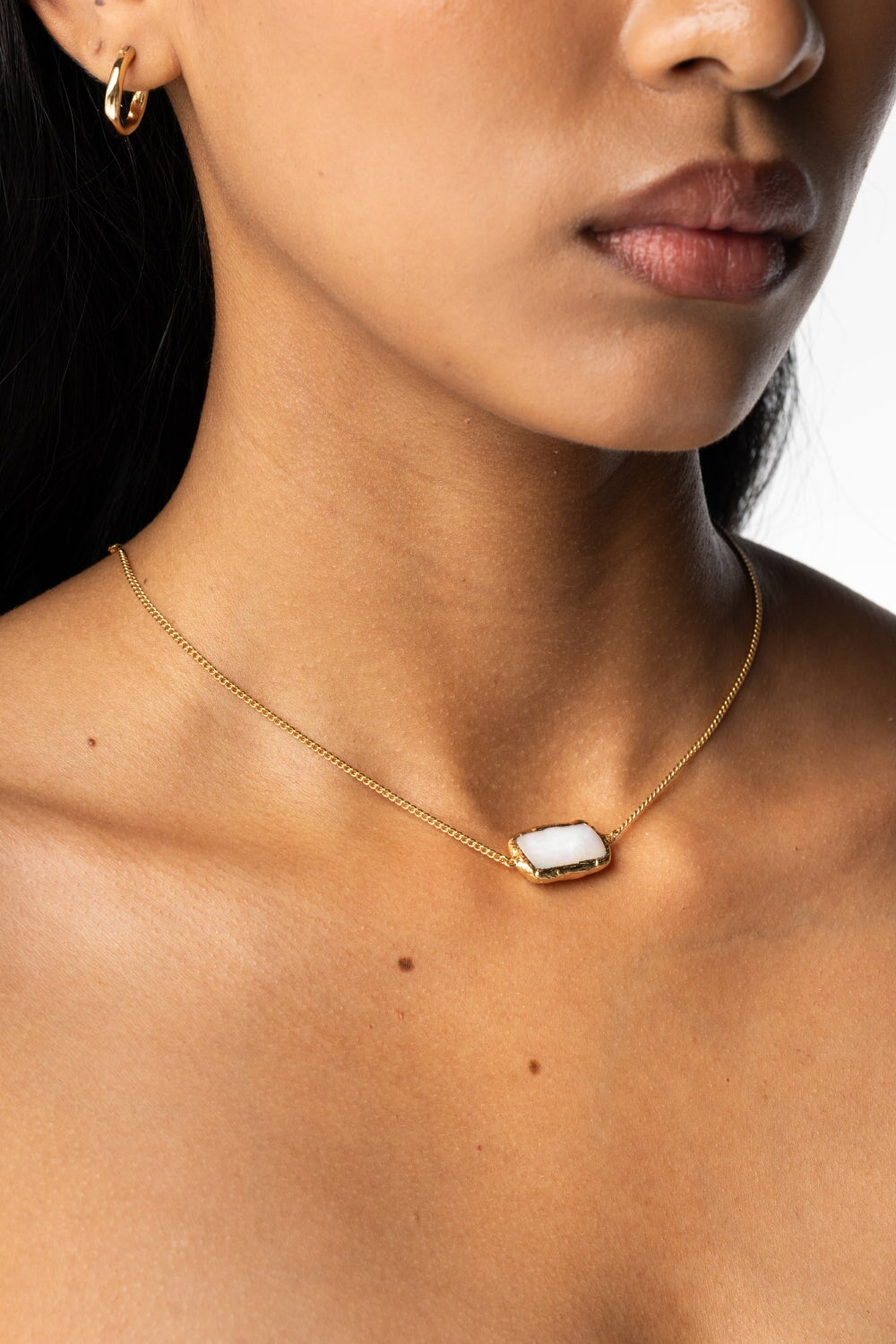 Mermaid Chakra Necklace in Gold