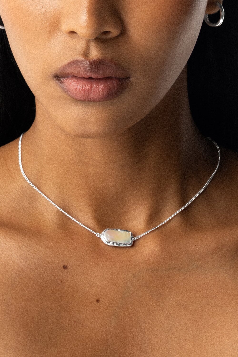 Mermaid Chakra Necklace in Silver
