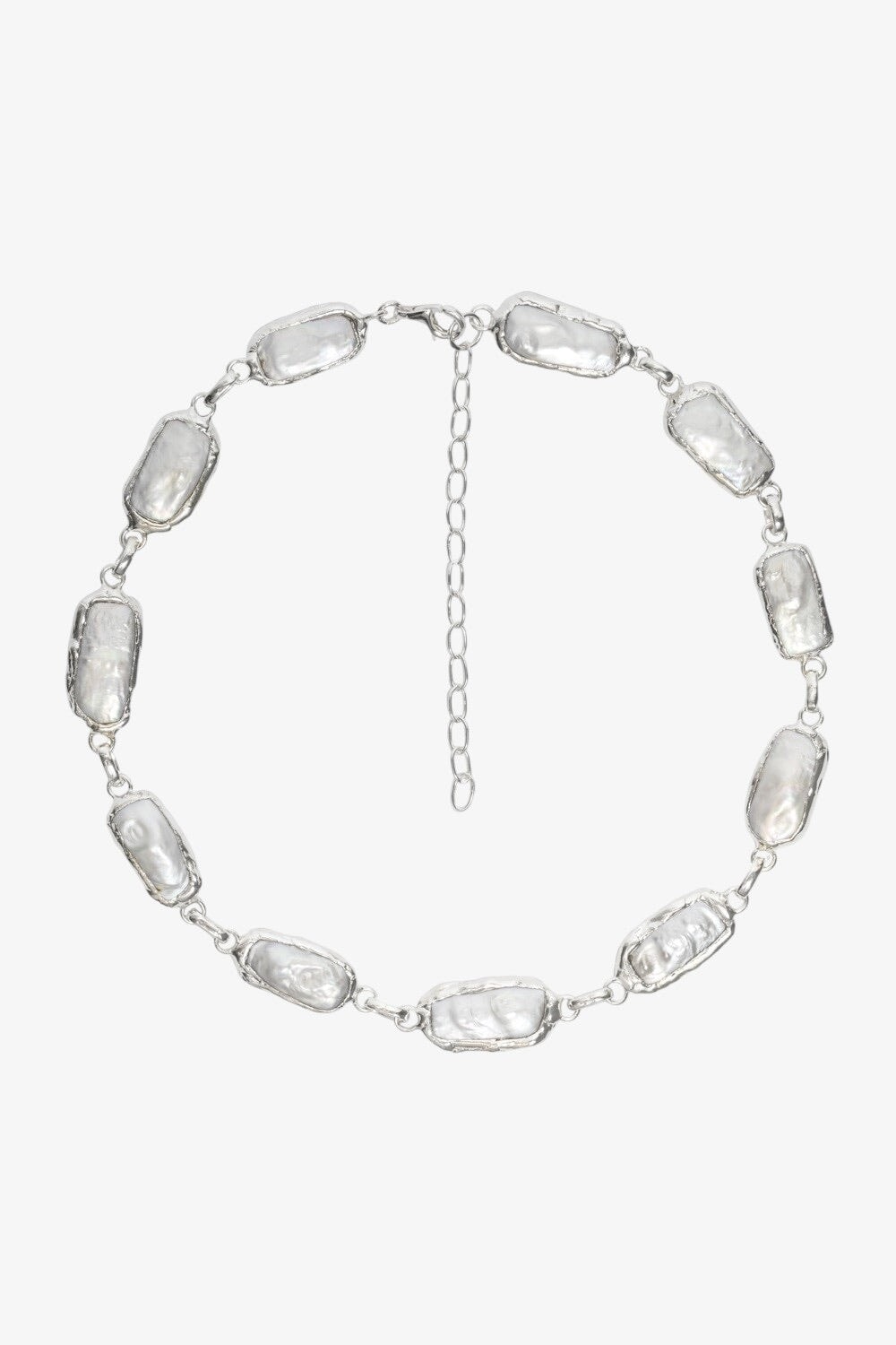 Mermaid Pearl Necklace in Silver