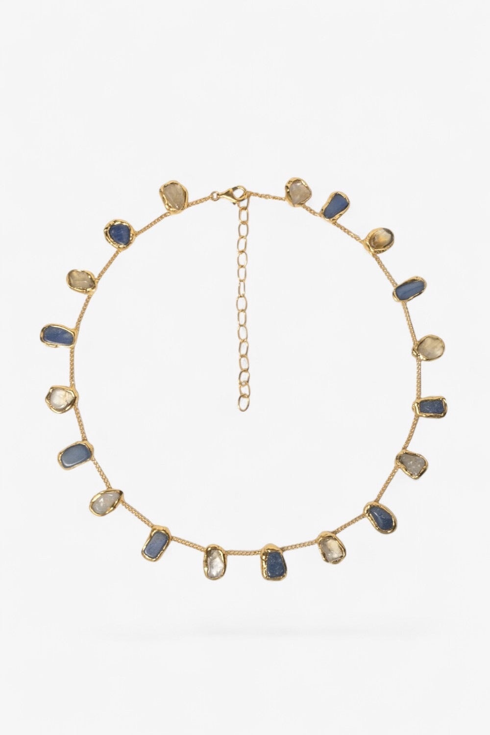 Mini Crystal Chain Necklace in Gold