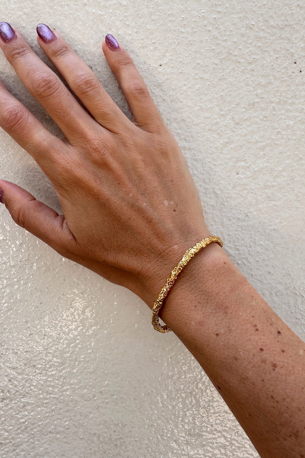Molten Bar Bracelet in Gold
