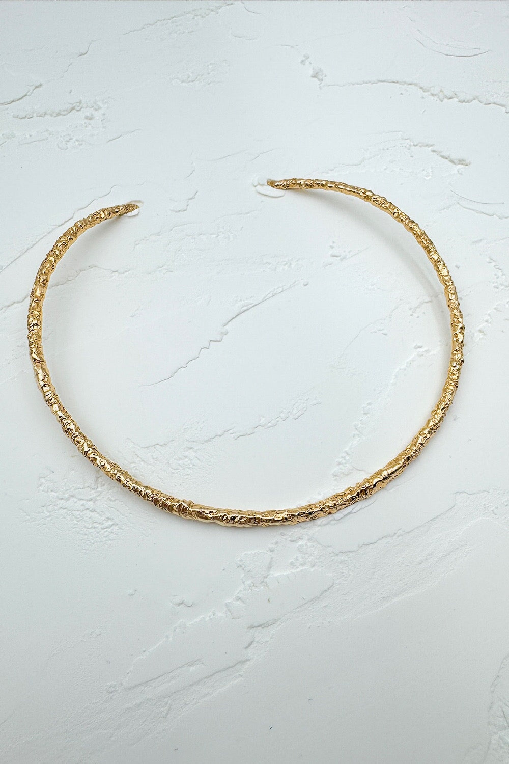 Molten Collar Necklace in Gold