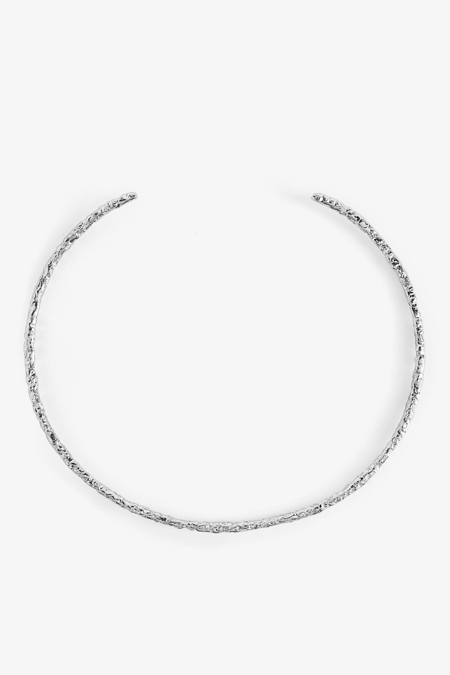 Molten Choker in Silver
