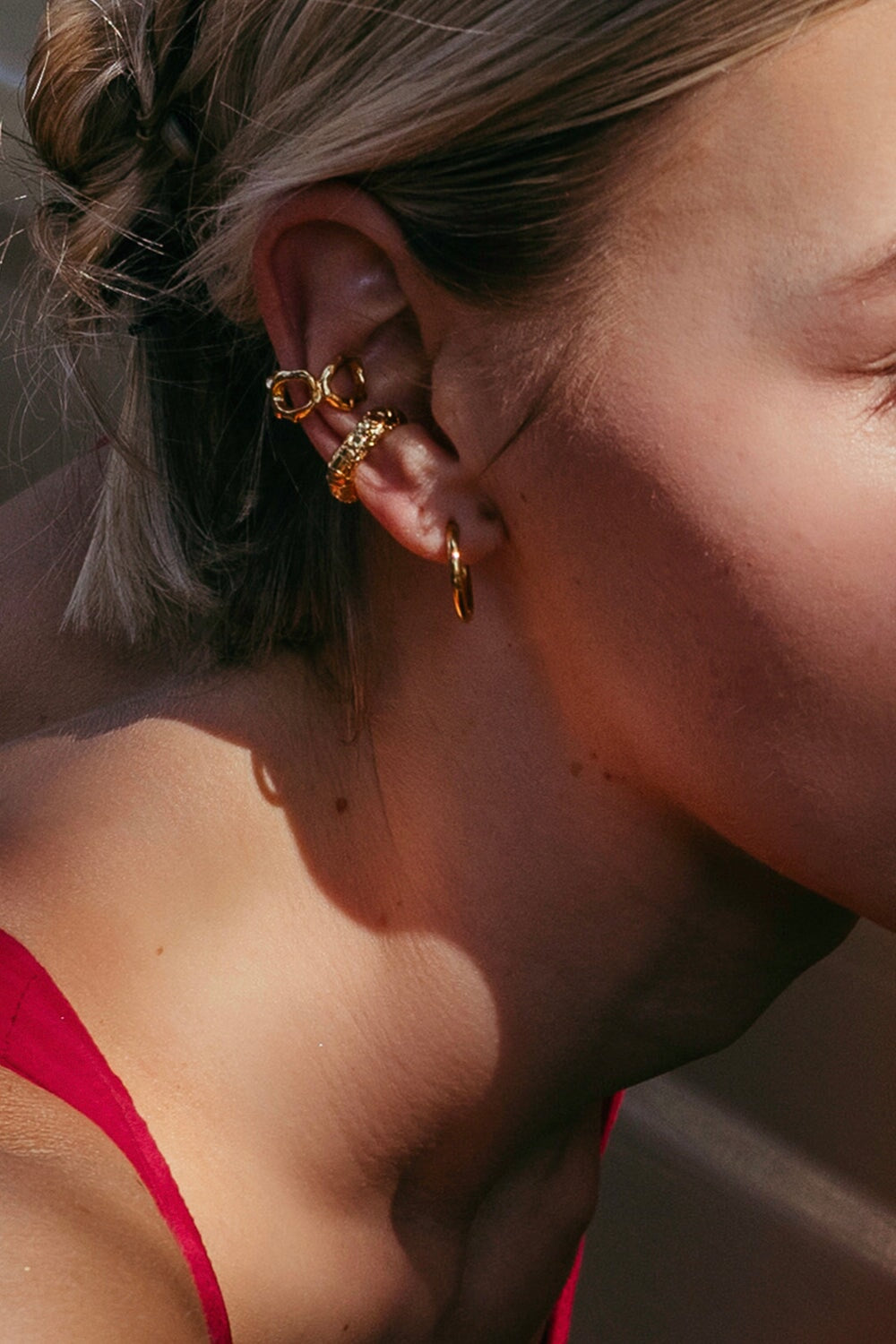 Molten Ear Cuff in Gold