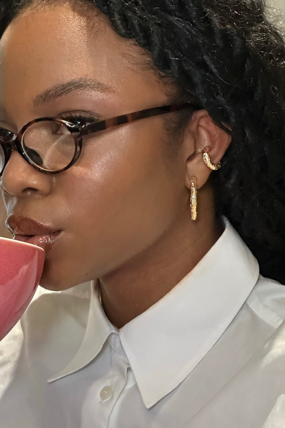 Molten Hoops in Gold