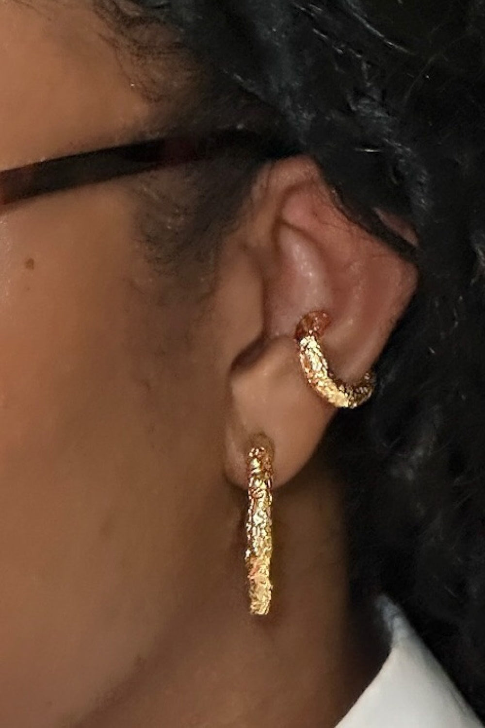 Molten Ear Cuff in Gold