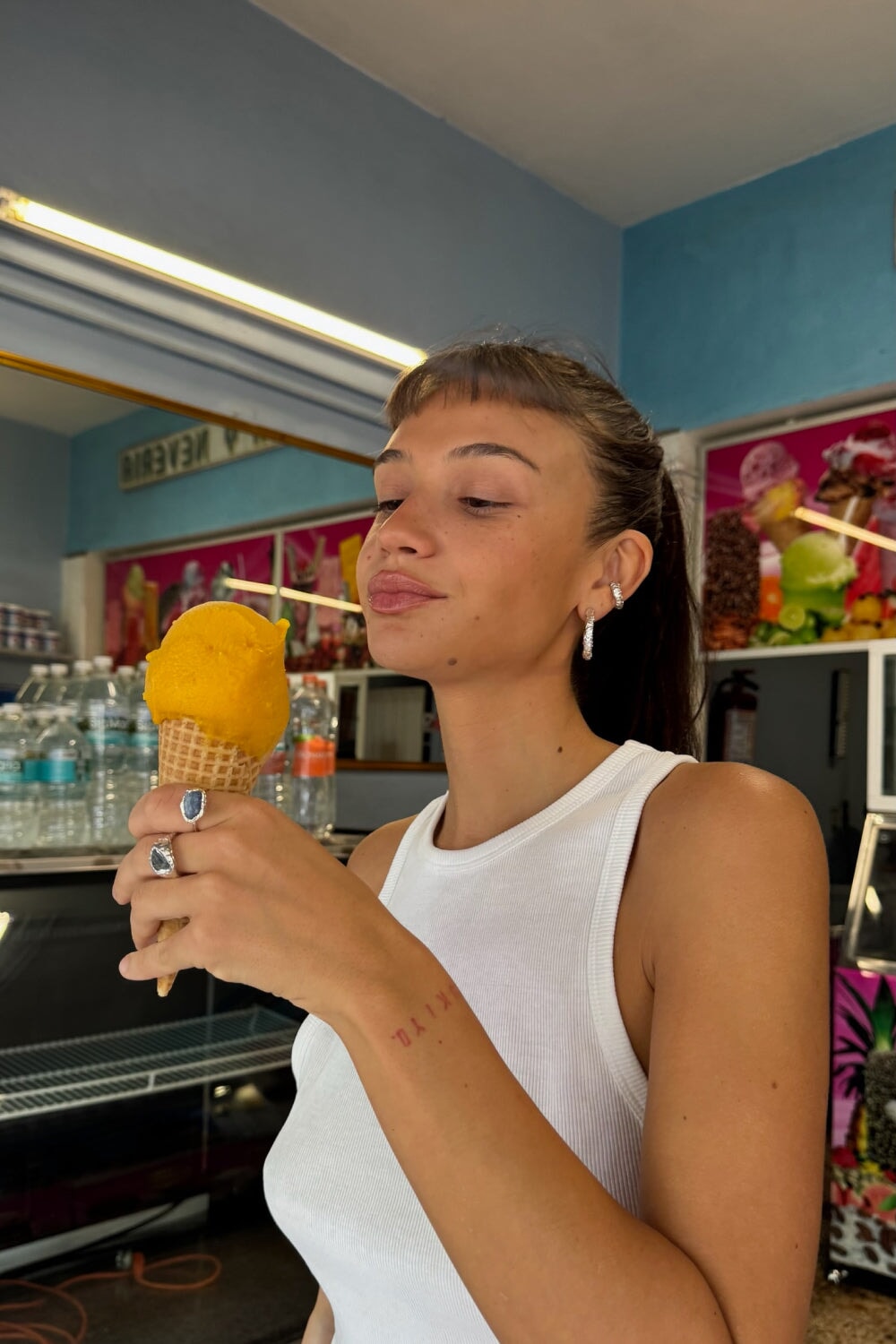 Molten Hoops in Silver