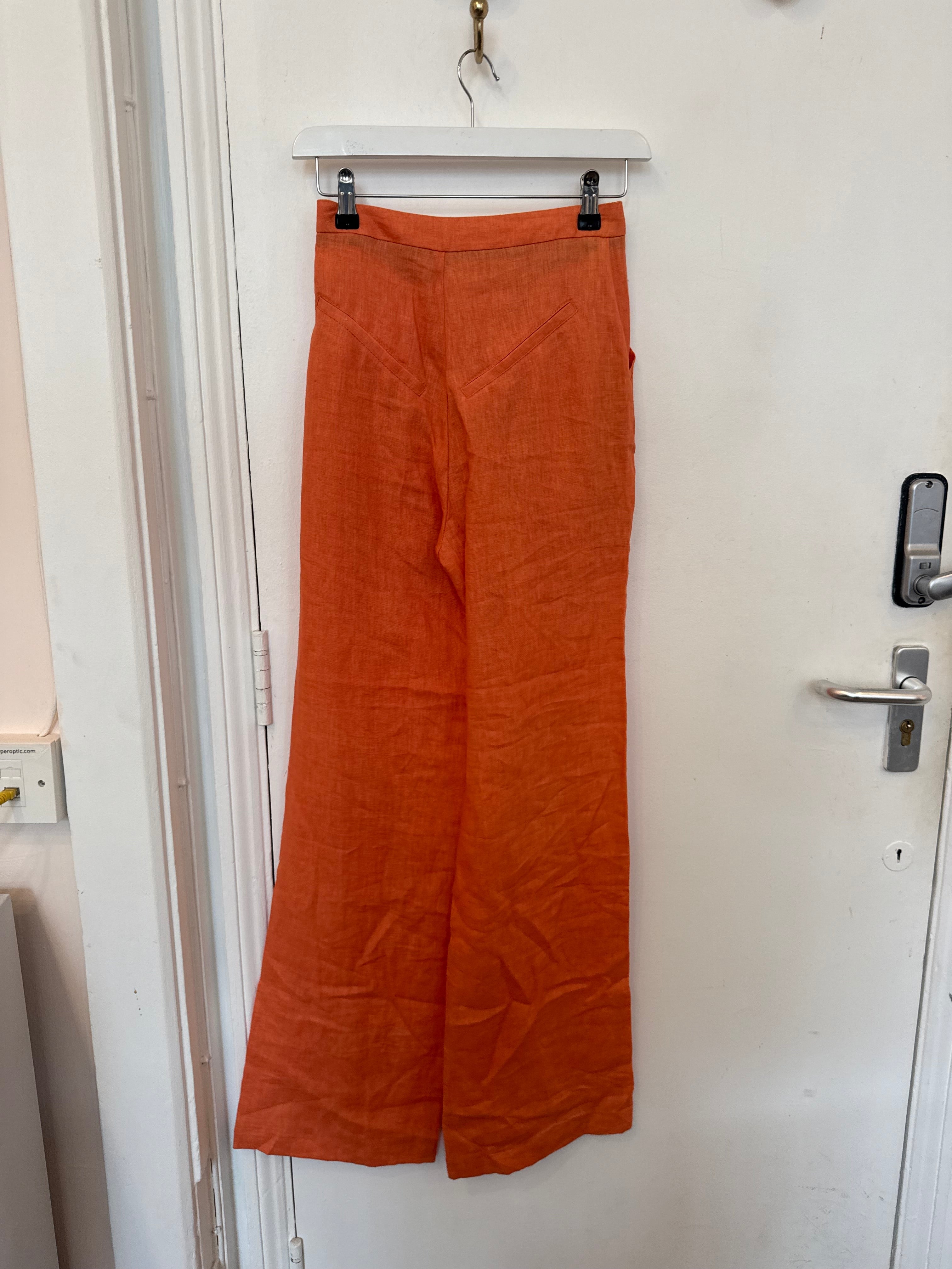 Orange Linen Trousers